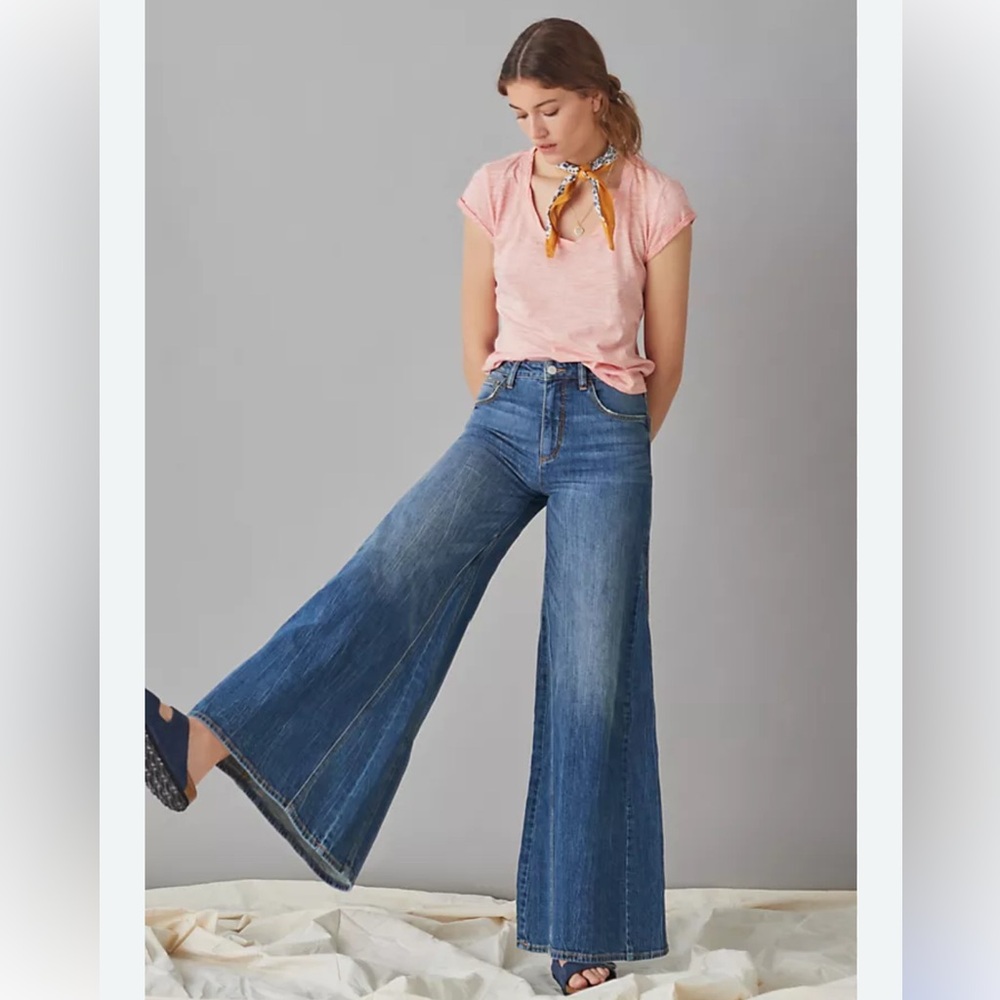 Pilcro Ultra High Rise Wide-Leg Jeans